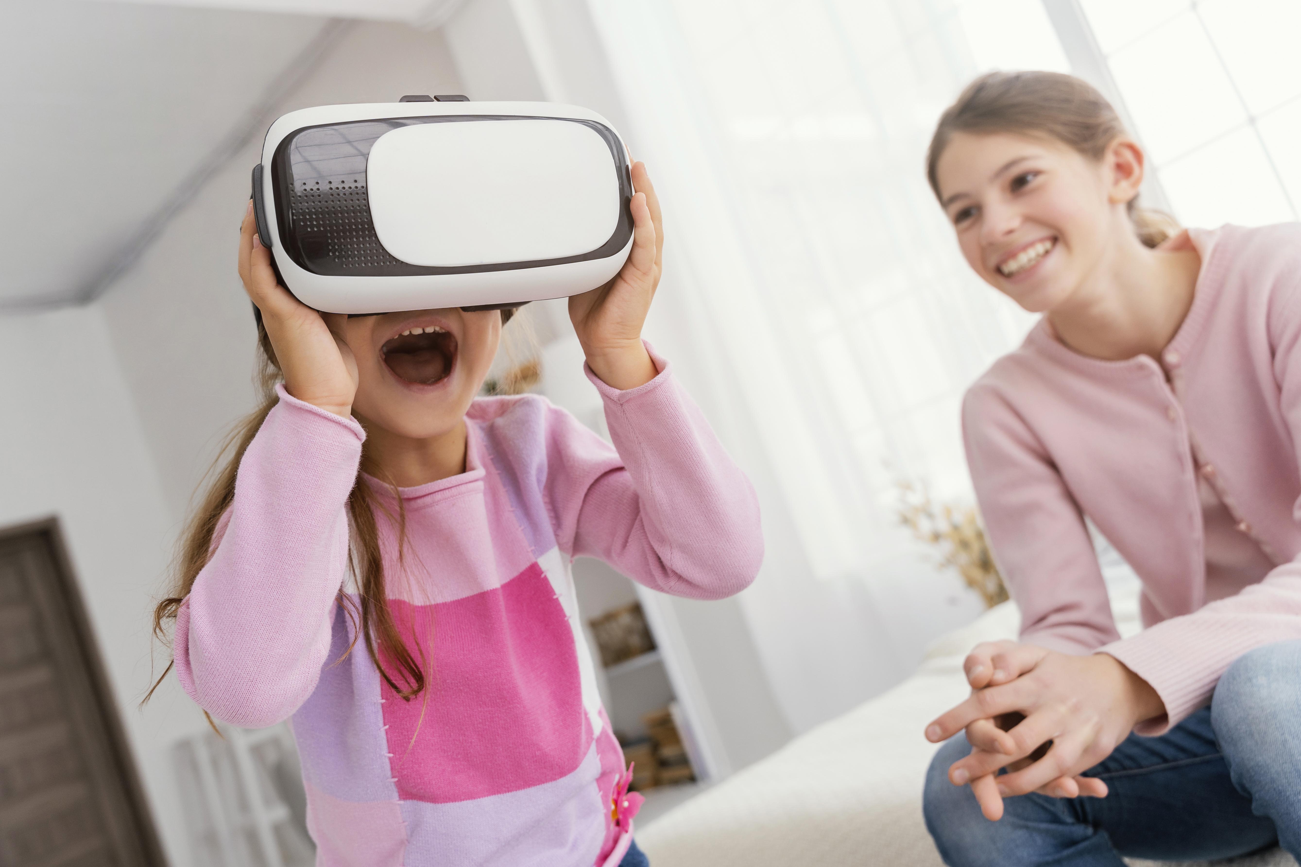 child using VR